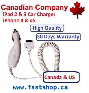 New iPad Car Charger iPad 2 3 iPad iPhone 3GS 3G 4S 4 S iPod Touch 