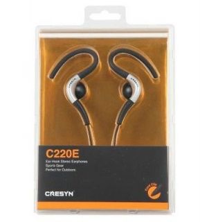 Cresyn C220E Black Earhook 3.5mm Connector Earbud Sports Headphones