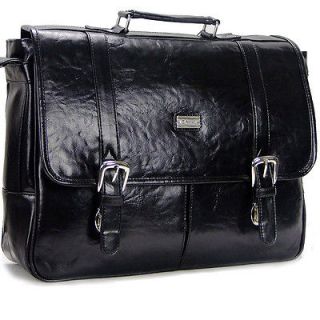   leather shoulder bag messenger handbag laptop big briefcase 2236