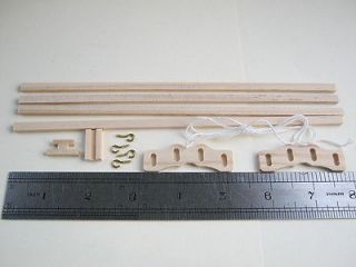 12th Wooden Sheila Maid Clothes Rack Kit Dolls House Utility