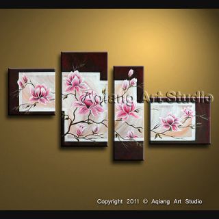 MODERN CONTEMPORARY ABSTRACT OIL PAINTING OF FLOWER WORTHlESS LARGE 