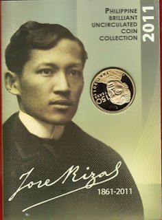 2011 PHILIPPINES BSP Jose P. Rizal 1861 2011 Coin 7+1 pc set with 