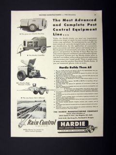Hardie Pest Control Equipment farm crop farming 1953 print Ad 