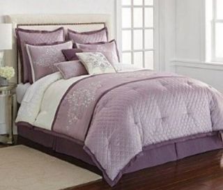 FULL / DOUBLE   JCP J.C. Penney Home   Serena 10 pc Purple COMPLETE 