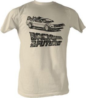 Licensed Back To The Future OUTATIME Delorean Plate Adult Shirt S 2XL