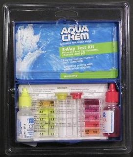 Aqua Chem 3 Way Pool H2O Test Kit BR/CL/pH NEW ***