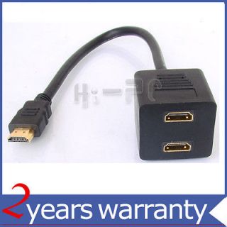 HDMI Male To 2x HDMI Female Y Splitter Adapter Cable