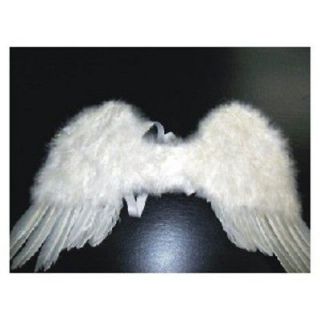 CHILD WHITE FEATHER FAIRY ANGEL WINGS WEDDING COSTUME