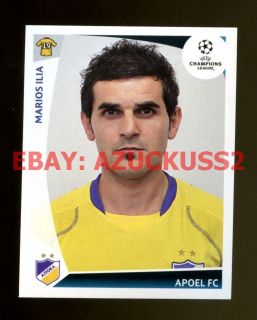 Marios Ilia Apoel FC #263 Champions League 2009 10 Football Sticker