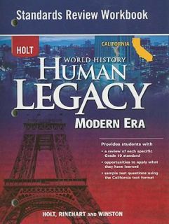 Holt California World History Human Legacy Modern Era Standards Review 