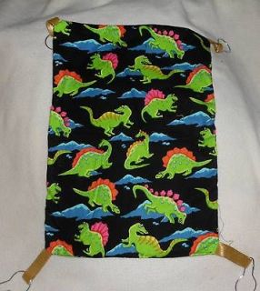 DINOSAURS PRINT HAMMOCK FOR FERRETS OR OTHER SMALL ANIMALS 17X12