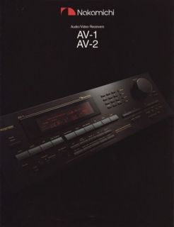 Nakamichi AV 1/AV 2 A/V Original Recei​ver Brochure 1992