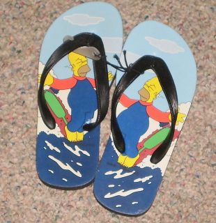 NWT THE SIMPSONS FLIP FLOPS / THONGS   HOMER YOUTH M