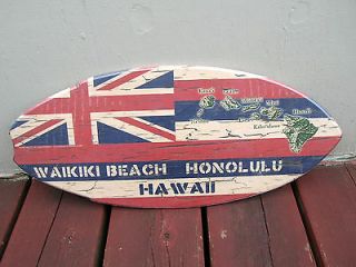 waikiki beach honolulu hawaii wooden surfboard surfing skim sign surf 