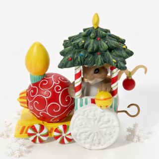 CHARMING TAILS Christmas 4023647 ORNAMENT EXPRESS MOUSE