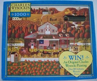 CHARLES WYSOCKI OLD GLORY FARMS 1000 pc jigsaw puzzle
