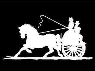 Old Fashioned Horsedrawn Carriage Car Truck Window Vinyl Decal Graphic 