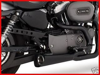 VANCE & HINES BLACK INDY 2 INTO 1 EXHAUST 2004 2013 HARLEY SPORTSTER 