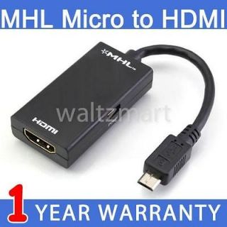 MHL Micro USB To HDMI HDTV Adapter Cable For HTC EVO 3D/Vivid/Sensa 