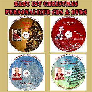 Baby 1st Christmas Personalized CDs and DVDs Custom Made Gift Keepsake