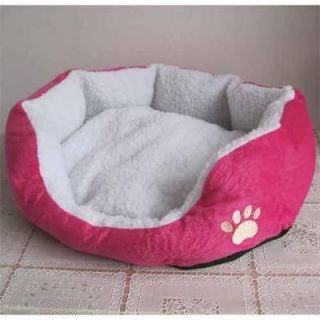Indoor Soft Warm Pet Puppy Dog Bed House Small Pink/Red Color
