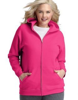 JMS Just My Size Plus Size Womens EcoSmart® Fleece Zip Hood   style 