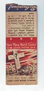 Be American Crosses Graves Tombstones WWII Propaganda Army Vintage 