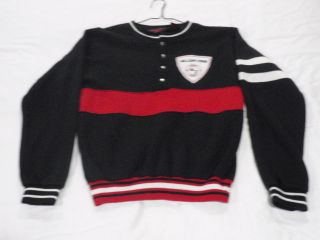 VTG 80s William John Sport T Snap Sweater Varsity Pullover Mens S 