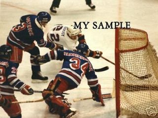   Vanbiesbrouck Rangers Mike Bossy Photo Goalie Mask NHL VINTAGE 1980S