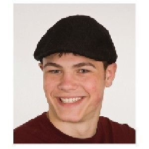 Brown Wool Fisherman Chauffeur Driving Cap Hat Adult Costume Accessory 