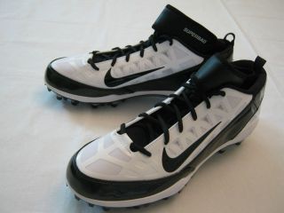 New Mens Nike Zoom SuperBad 3 TD Lacrosse/Football Cleats Black/White 