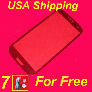   Glass Lens Replacement for Samsung Galaxy SIII S 3 i9300 Red + TOOLS