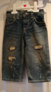 NEW ★ 12 18 Months BABY Boys BNWT GAP DISTRESSED RIPPED JEANS 