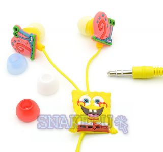 5mm SpongeBob Squarepants Earphone Earbud Headset New+HP857