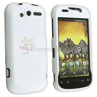 Snap On WHITE RUBBER HARD CASE COVER FOR HTC MYTOUCH MY TOUCH 4G T 