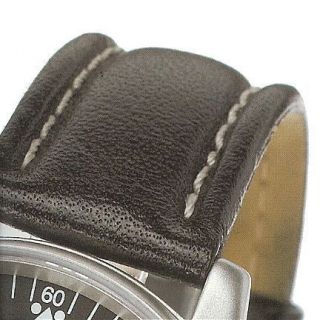 Fortis Genuine Watch Strap   Black Leather FREE UK P&P