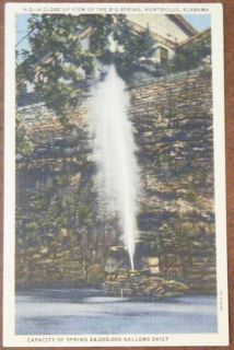 Huntsville Alabama The Big Spring Vintage Postcard AL