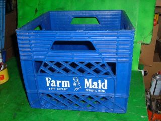 vintage dairy milk crate container plastic storage