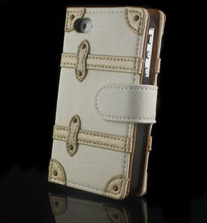 NEW Trunk Wallet PU Leather Case Card Flip Cover For iPhone 4 4G 4S 