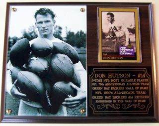 Don Hutson #14 Packers Legend NFL HOF Photo Plaque