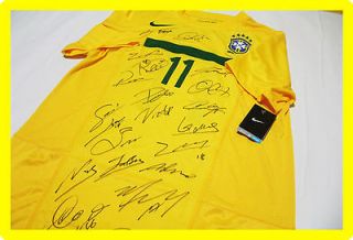 12 13 Brazil Team Squad Signed Jersey Shirt Robinho Kaka Neymar
