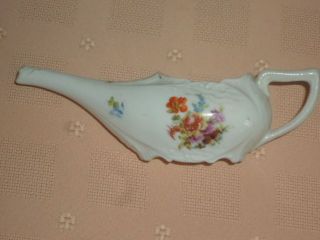 VIntage German? Invalid Sick Cup Netty Pot Scrolls Floral   Nice