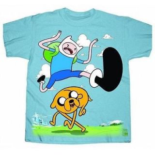 Adventure Time With Finn & Jake Kick Jump New Licensed Adult T Shirt S 