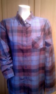 Topshop Checked Western Purple/Blue Mixed Colour Shirt sizes 6 
