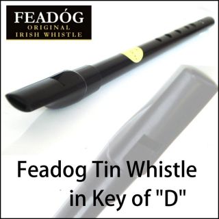 BLACK FEADOG D TIN PENNY WHISTLE + LEARNING RESOURCE