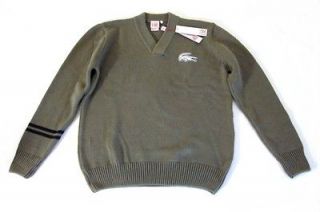 195 Nwt Lacoste Lve Live France Big Croc Olive Shawl Varsity Sweater 