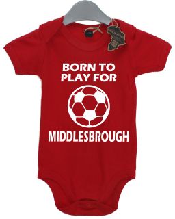 MIDDLESBROUGH FOOTBALL BABY GROW SUIT TSHIRT VEST BOY GIRL BABIES 