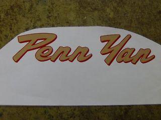 Penn Yan wood boat restoration 9” decals vinyl pair