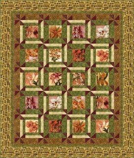 Kaufman Catch Me Oriental Traditions Floral Quilt Fabric Kit