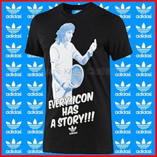   Originals Every Icon Has A Story Ilie Nastase Black T shirt XS S Small